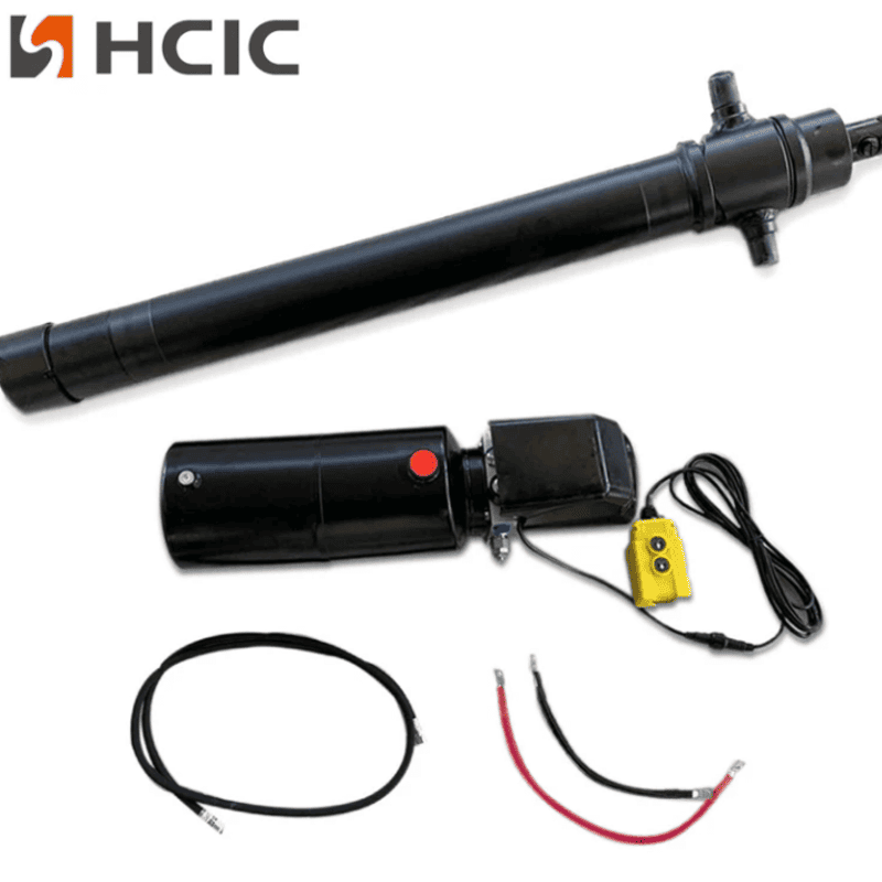 4TG-E90-1000 أسطوانة هيدروليكية للمقطورة + مجموعة وحدة الطاقة المخصصة