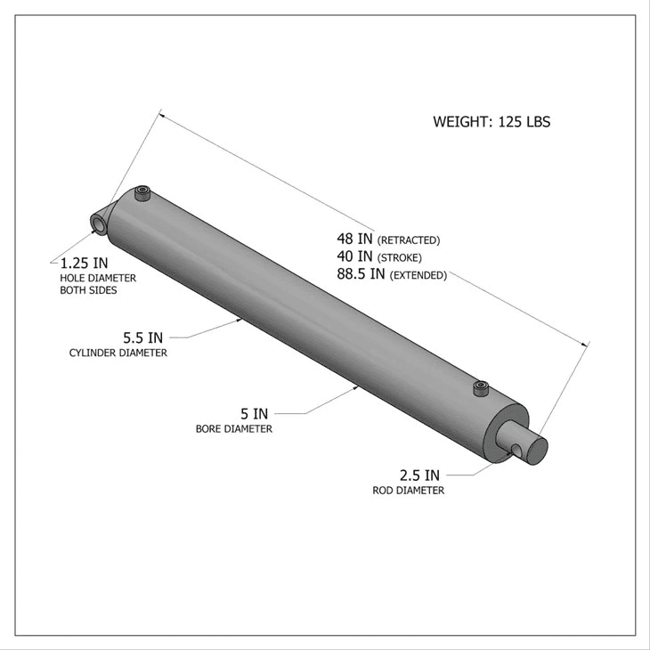 أسطوانة هيدروليكية غير تجاوزية